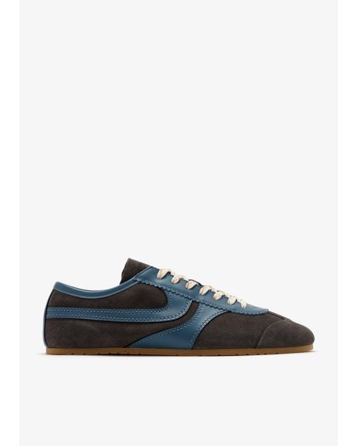 Dries Van Noten Blue Suede Sneakers for men