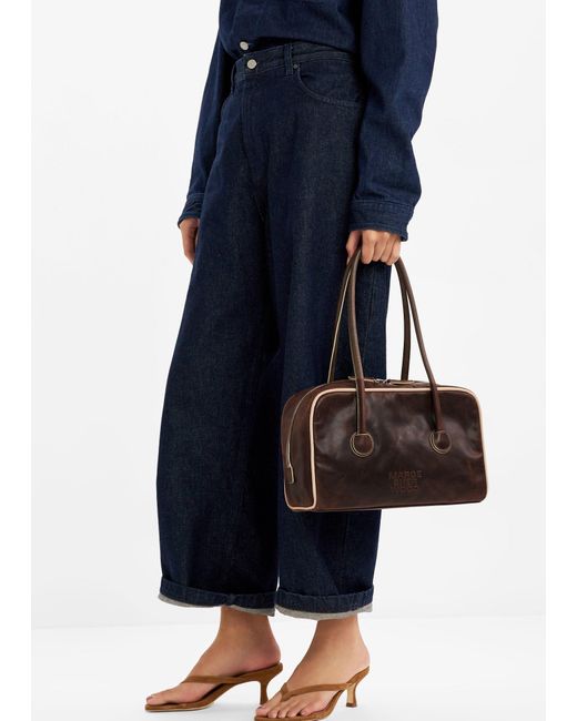 MARGE SHERWOOD Brown Soft Boston Bag