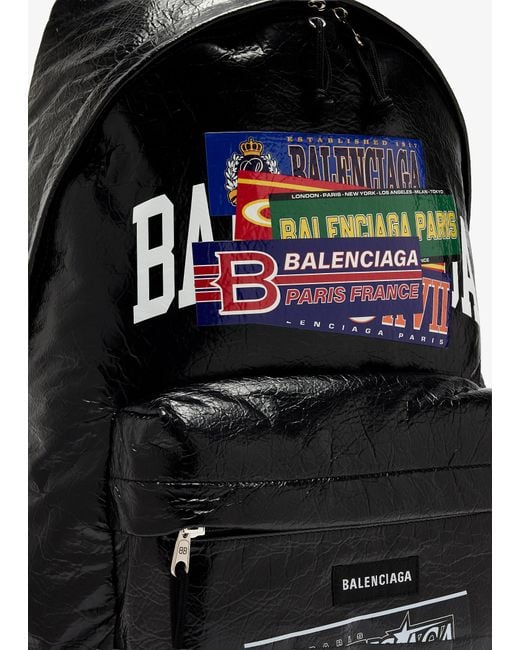 Balenciaga Black Explorer Backpack for men