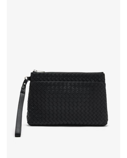 Bottega Veneta Men's Black Prism Pouch