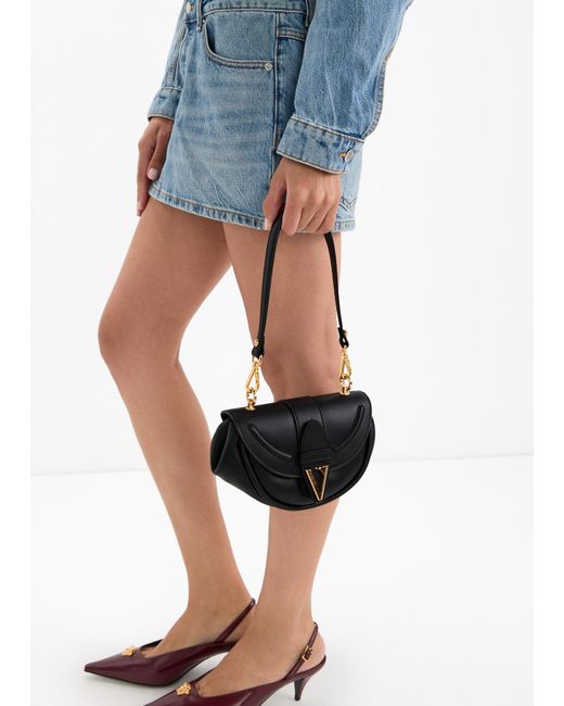 Versace Black Virtus Small Shoulder Bag