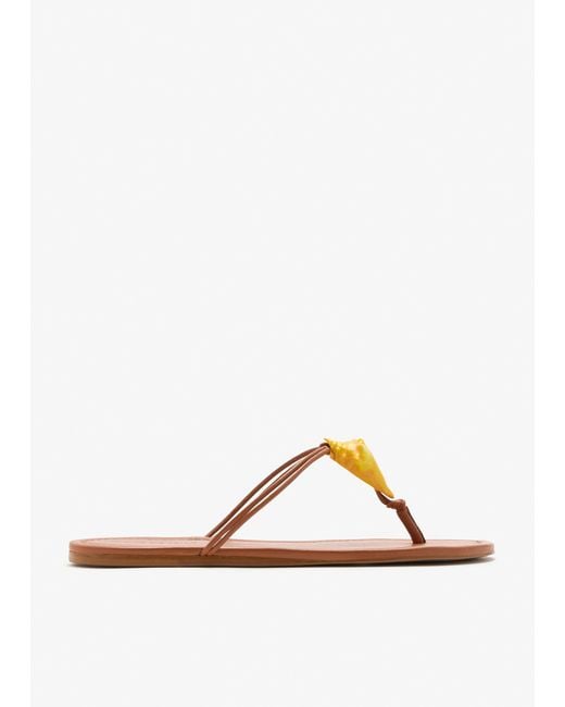 Farm Rio Brown Shell Flat Sandals