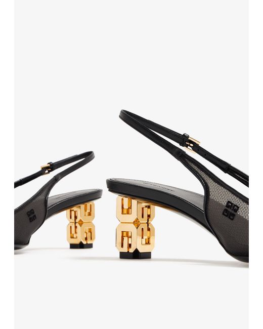 Givenchy Black G Cube Slingback Pumps