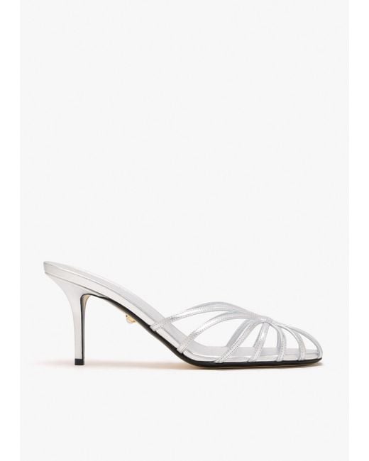 ALEVI White Mel Mules