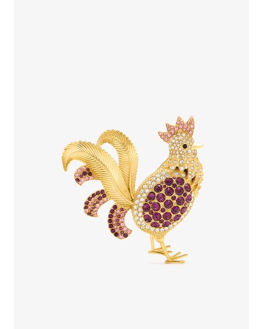 Dolce & Gabbana White Sartoria Rooster Brooch for men