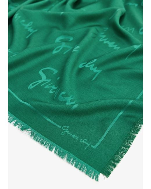 Givenchy Green Signature Shawl