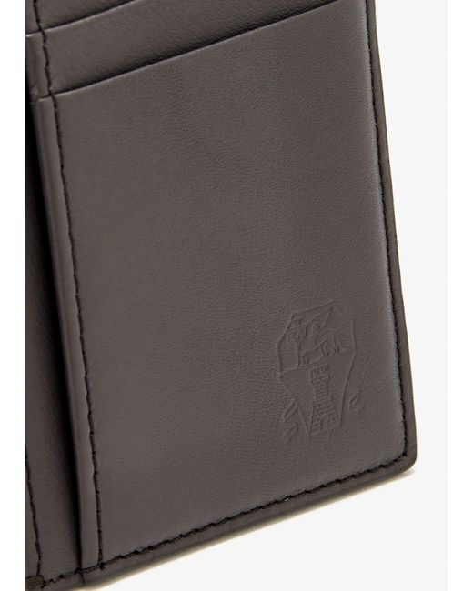 Brunello Cucinelli Gray Slim Cardholder for men