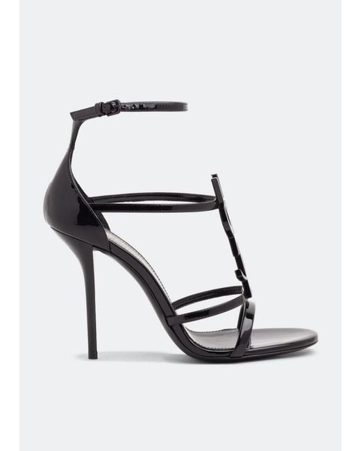 Saint Laurent White Cassandra Leather Sandals