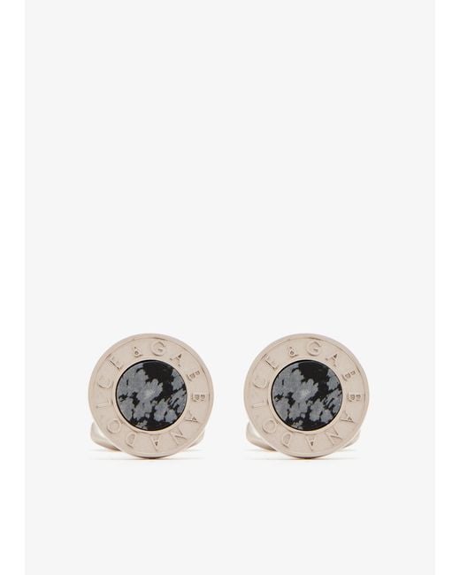 Dolce & Gabbana White Stone Cufflinks for men