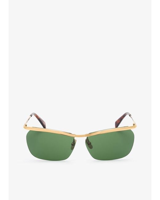 Céline Green Geometric Sunglasses for men