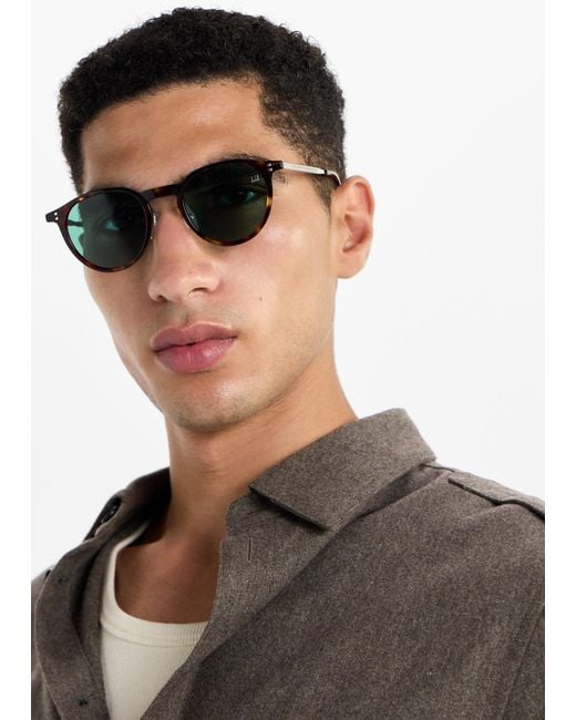 Dunhill Green Round Sunglasses for men