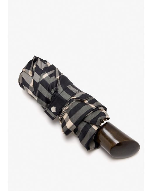Burberry Metallic Check Folding Umbrella