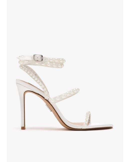 Steve Madden White Teena Sandals