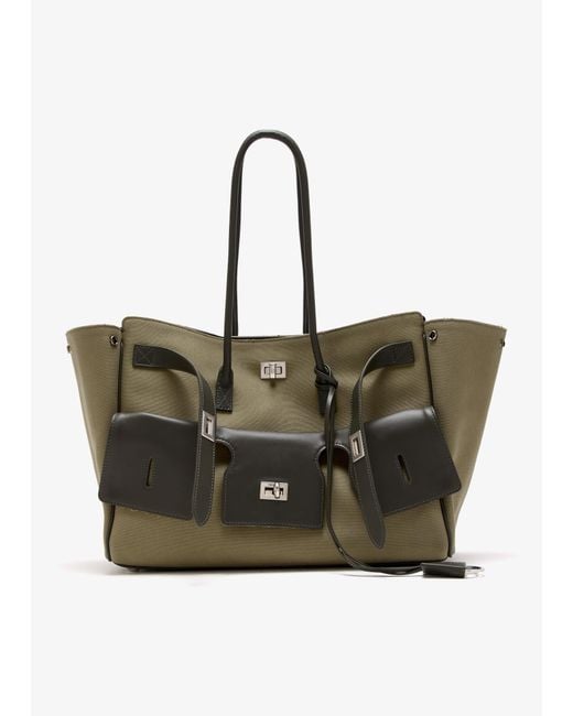 Balenciaga Bel Air Medium Carry-All Bag in Green | Lyst