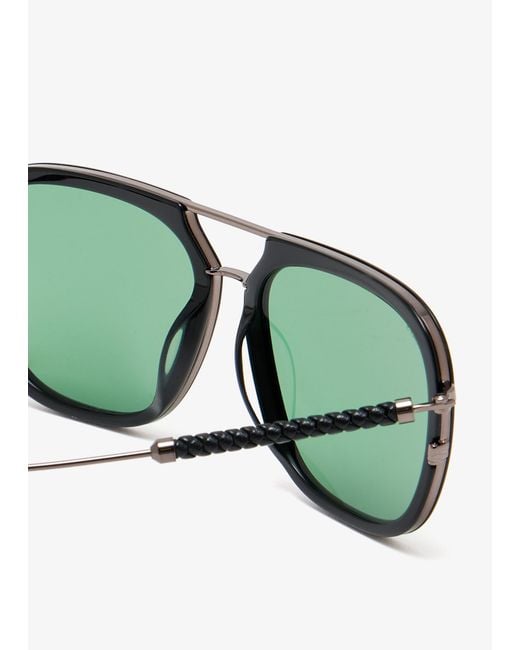 Tod's Green Squared Sunglasses for men