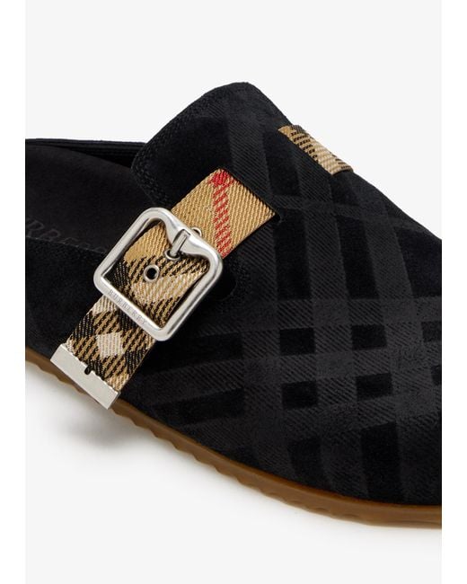 Burberry White Check Urchin Clogs for men