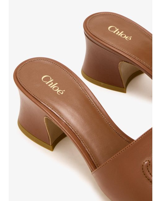 Chloé Brown Soleil Mules