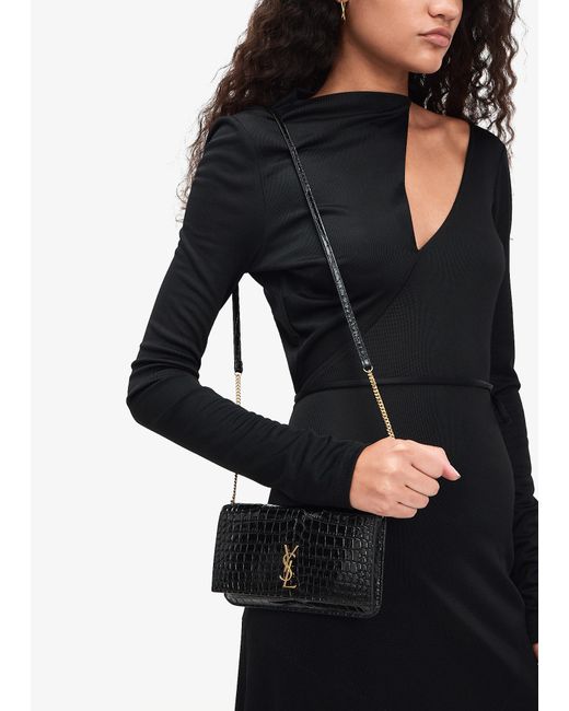 Saint Laurent Black Cassandre Phone Holder