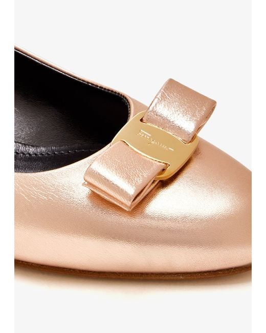 Ferragamo Natural Vara Bow Pumps