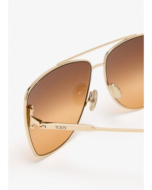 Tod's Metallic Squared Sunglasses