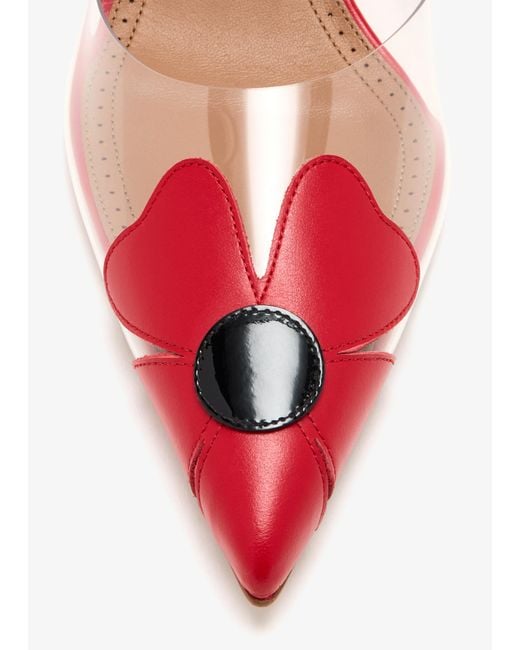 Alaïa Red Bloom Mules