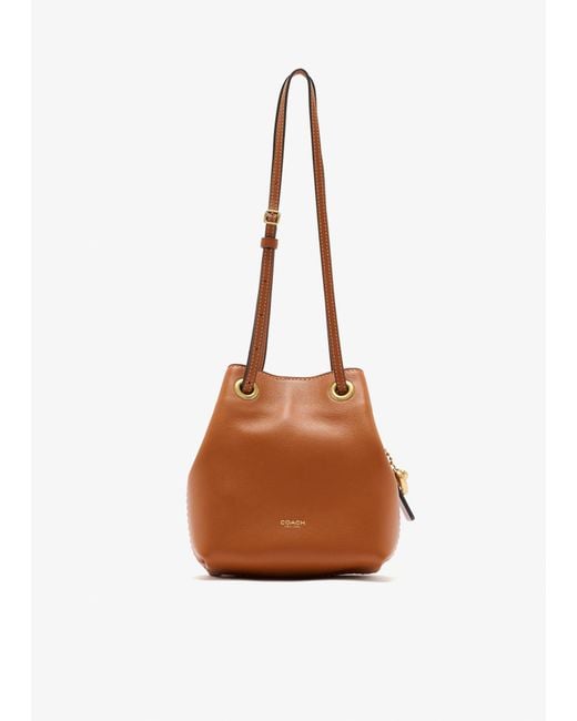 COACH White Jade Drawstring Bag