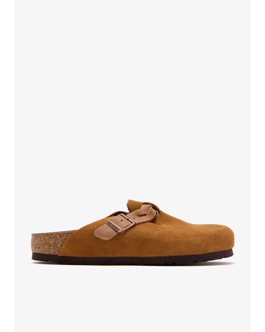 Birkenstock Brown Boston Braided Narrow-Width Clogs