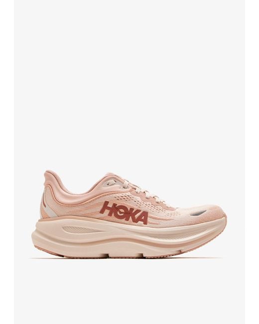 Hoka One One Pink Bondi 9 Sneakers