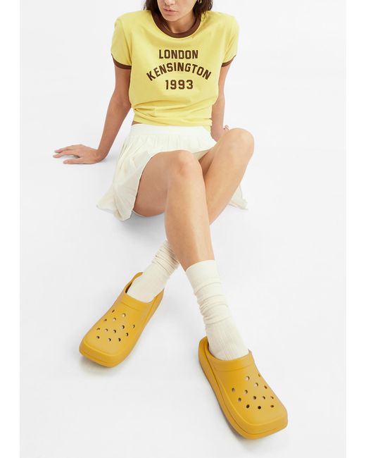 CROCSTM Yellow Classic Blunt Toe Clogs