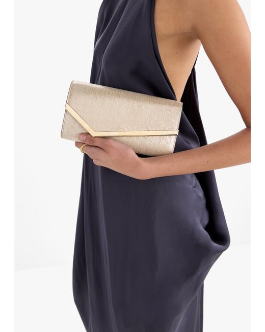 Jimmy Choo Emmie Clutch in Natural | Lyst