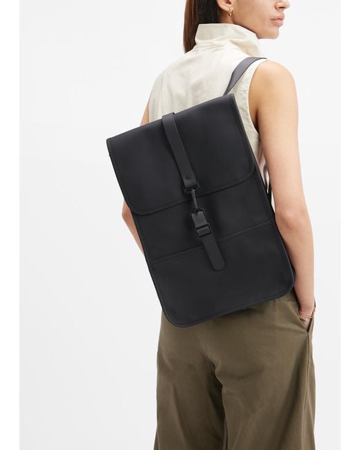 Rains Black Mini Backpack