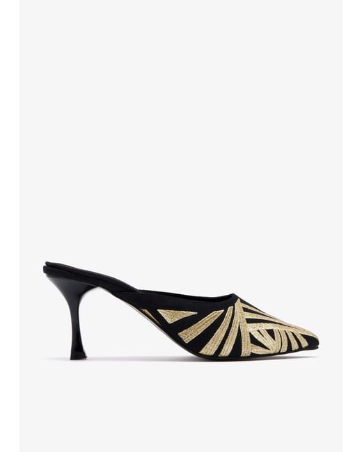 RAMLA White Palazzo Mules