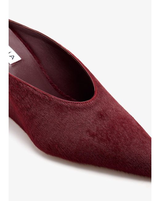 Alaïa Red Cube Wedge Mules