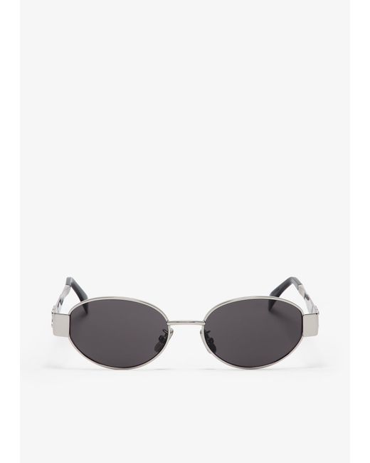 Céline Metallic Triomphe Oval Sunglasses