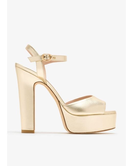 Stuart Weitzman Natural Reade 130 Platform Sandals