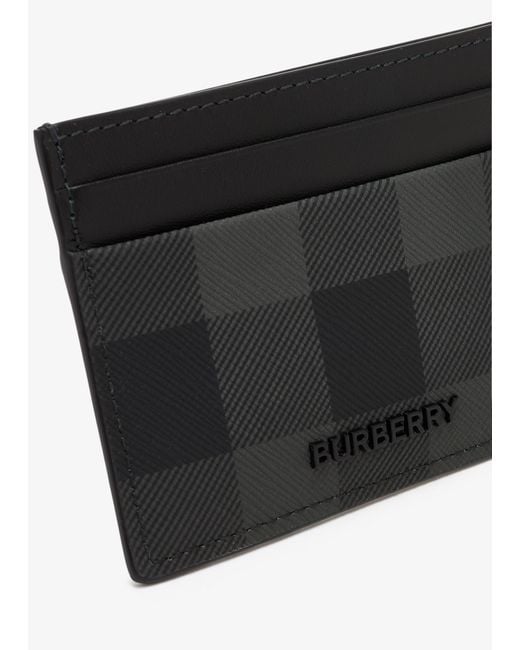 Burberry Black Check Card Case for men