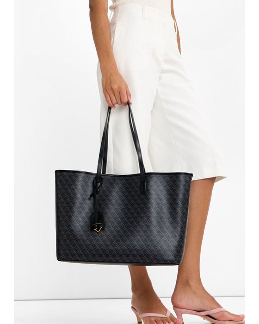 Tammy & Benjamin Black Monogram Shopper Tote