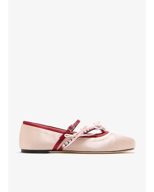 Jimmy Choo Pink Loli Ballerinas