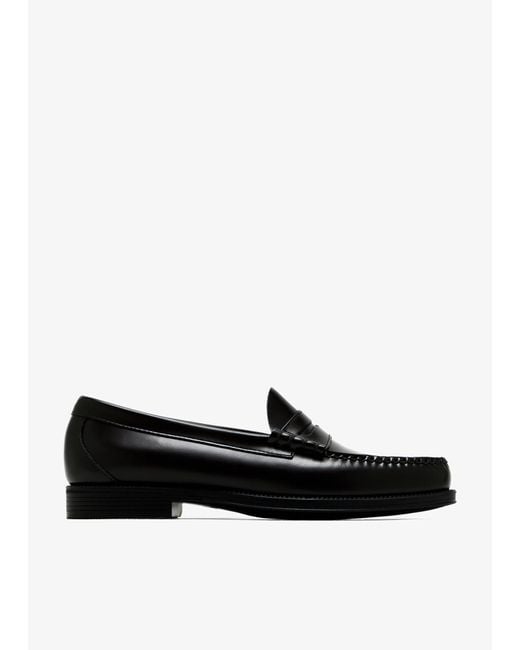 G.H.BASS Black Weejun Ii Larson Moc Penny Loafers for men