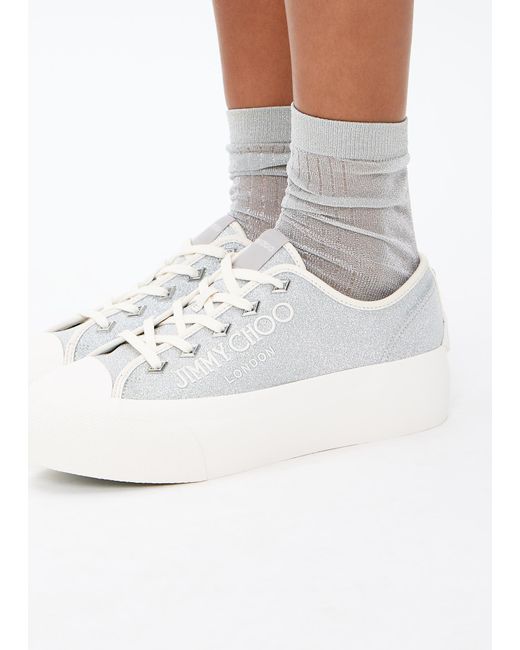 Jimmy Choo White Palma Maxi Sneakers