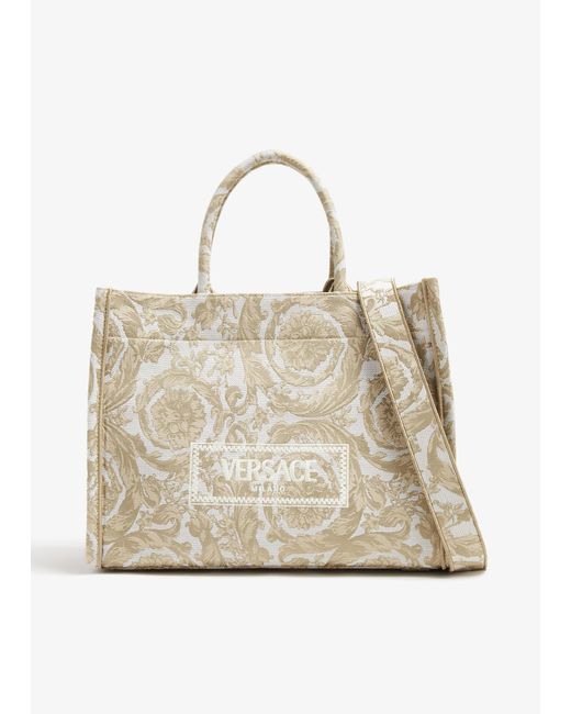 Versace Natural Barocco Athena Tote Bag