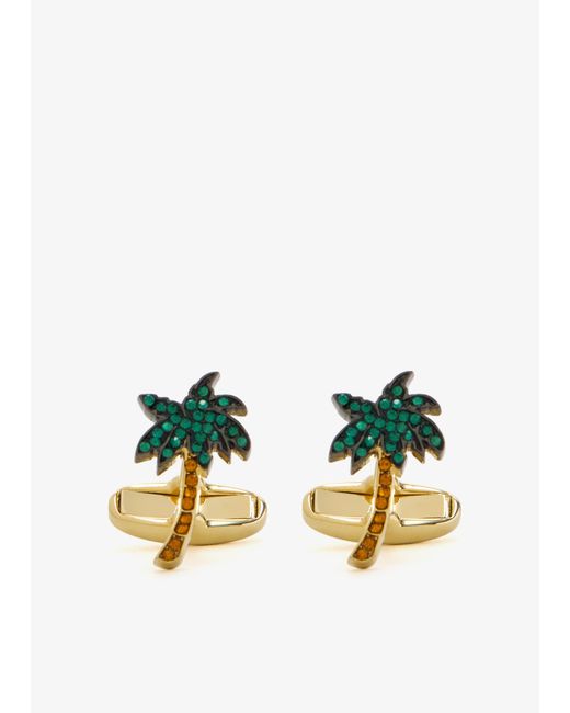 Paul Smith Metallic Palm Tree Cufflinks for men
