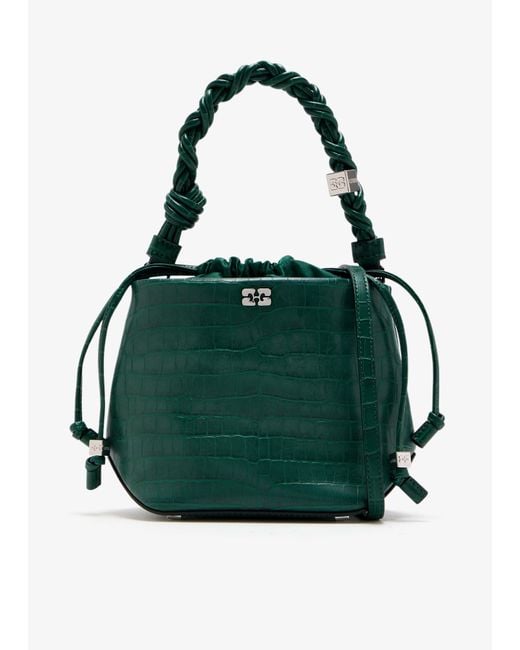 Ganni Green Bou Bucket Bag