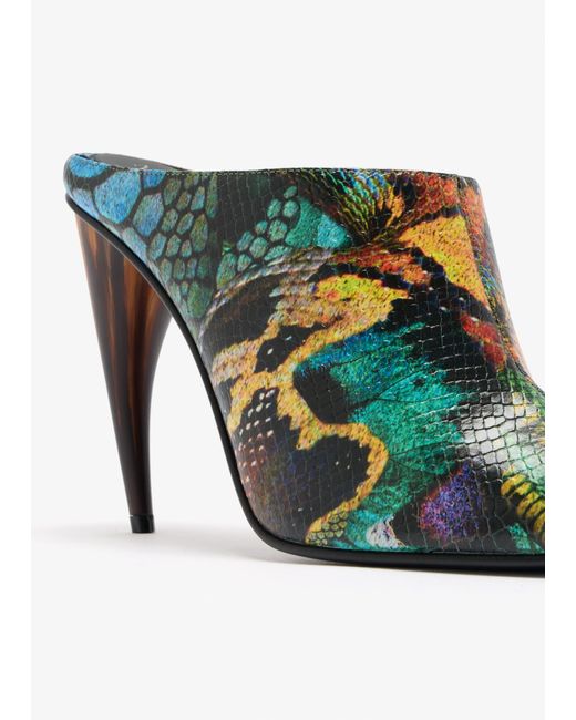 McQueen Green Horn Mules