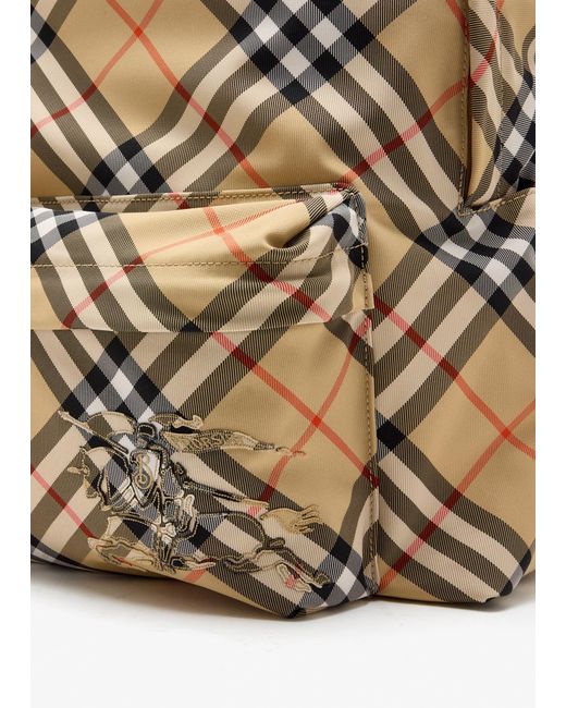 Burberry Gray Check Backpack for men