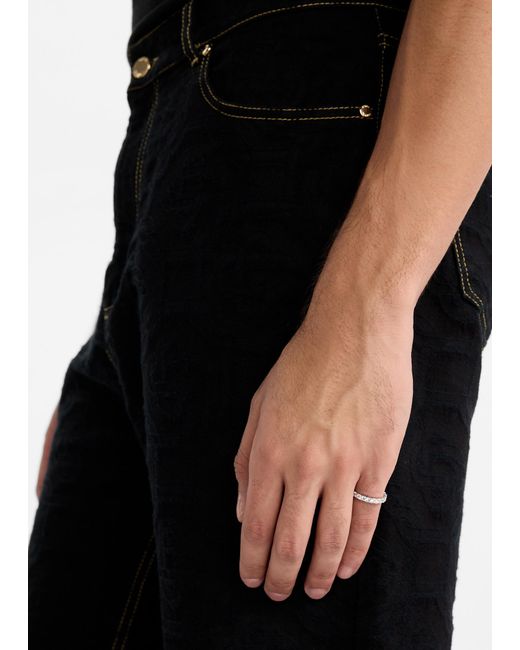 Common Lines White Eternity Ring for men