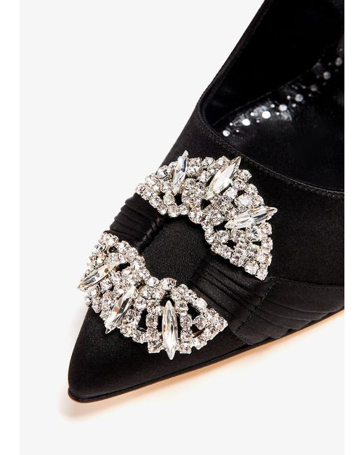 Manolo Blahnik Black Maida Pumps