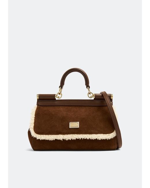 Dolce & Gabbana Brown Small Sicily Handbag