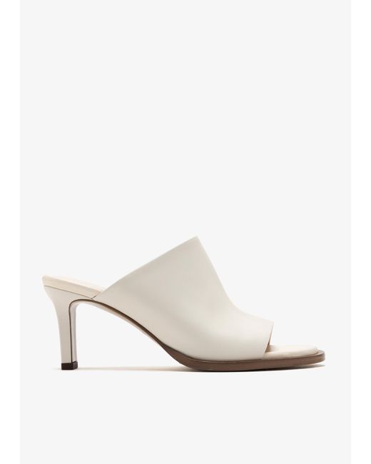 Tod's White Open Toe Mules