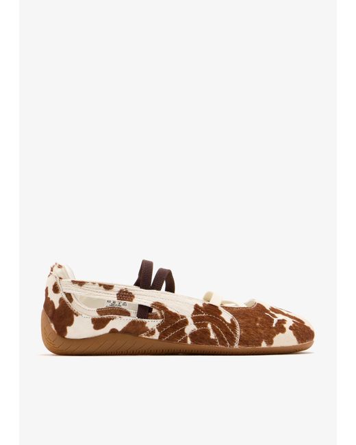 PUMA Brown Speedcat Cow Ballet Shoes